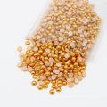 Cheap Bulk Wholesale Plastic Half Flat Round Pearls Beads for Handbag, Z53-Gold Coffee